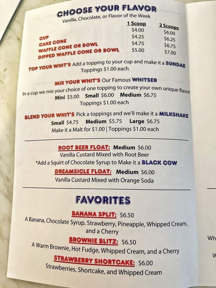 Whit's Frozen Custard of Centerville - Centerville, OH menu_pic
