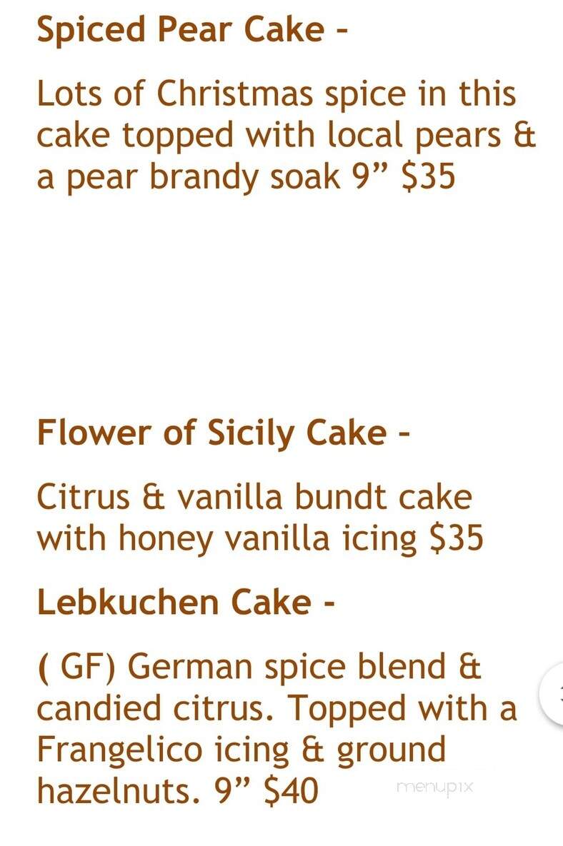 Starfire Bakery - Wilmington, VT menu_pic
