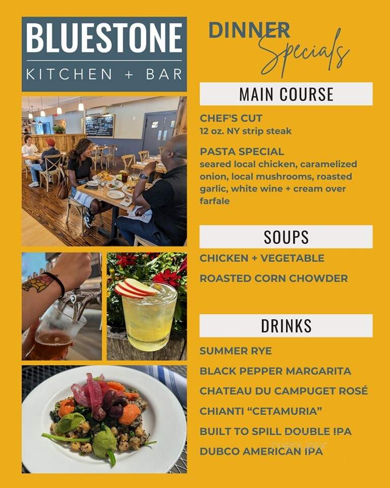 Bluestone Kitchen + Bar - Poughkeepsie, NY menu_pic