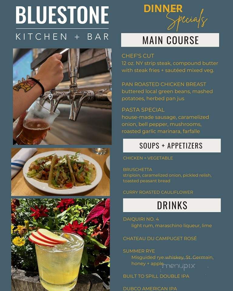 Bluestone Kitchen + Bar - Poughkeepsie, NY menu_pic