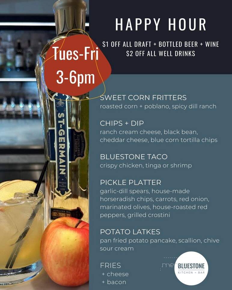 Bluestone Kitchen + Bar - Poughkeepsie, NY menu_pic