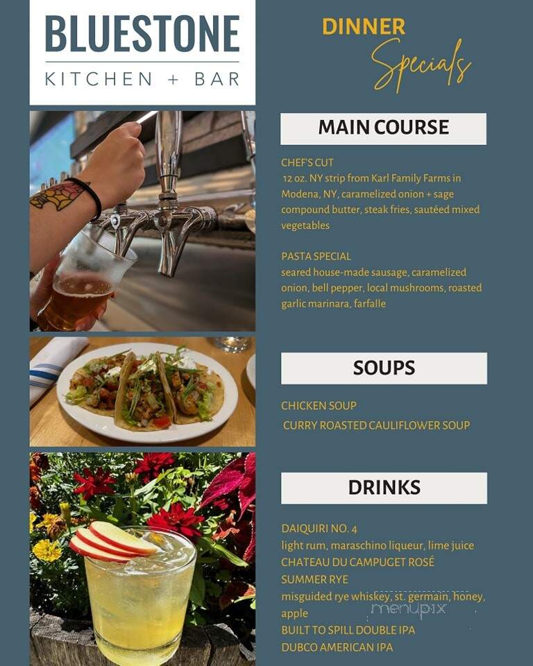 Bluestone Kitchen + Bar - Poughkeepsie, NY menu_pic