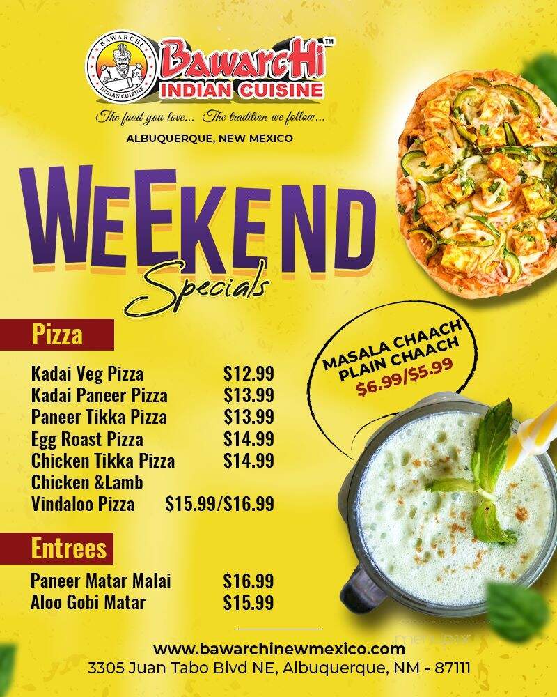Bawarchi Biryani's - Albuquerque, NM menu_pic
