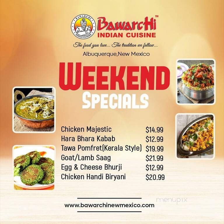 Bawarchi Biryani's - Albuquerque, NM menu_pic