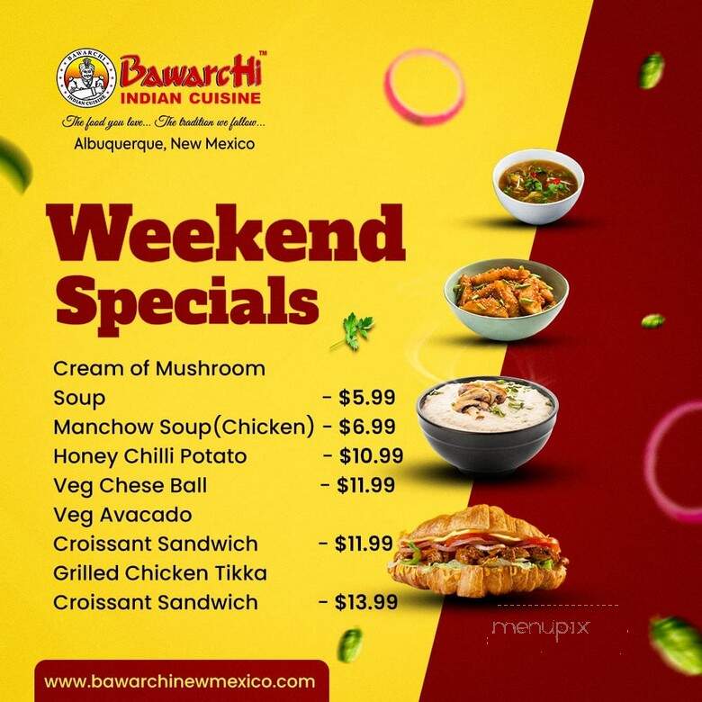 Bawarchi Biryani's - Albuquerque, NM menu_pic
