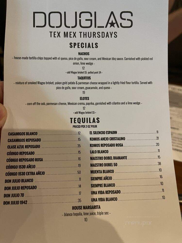 Douglas Bar and Grill - Dallas, TX menu_pic