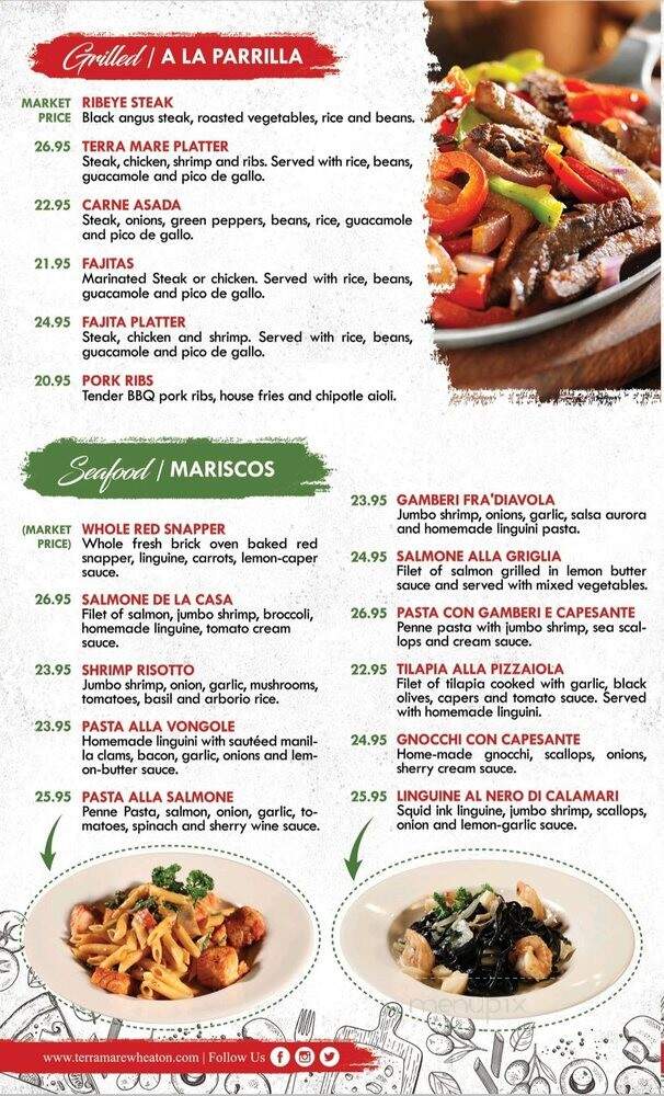 Terra Mare - Wheaton, MD menu_pic