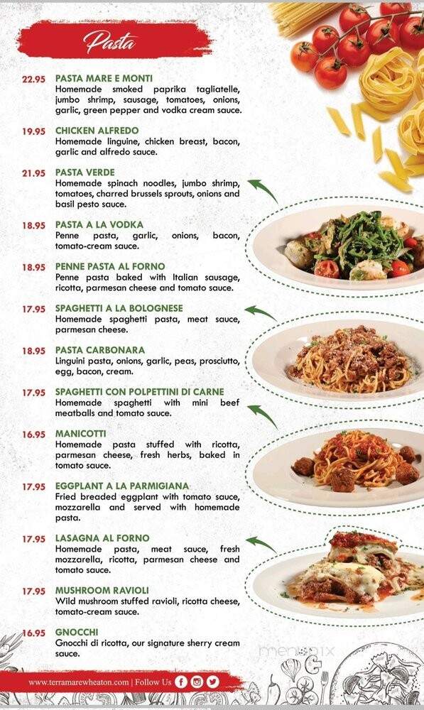 Terra Mare - Wheaton, MD menu_pic
