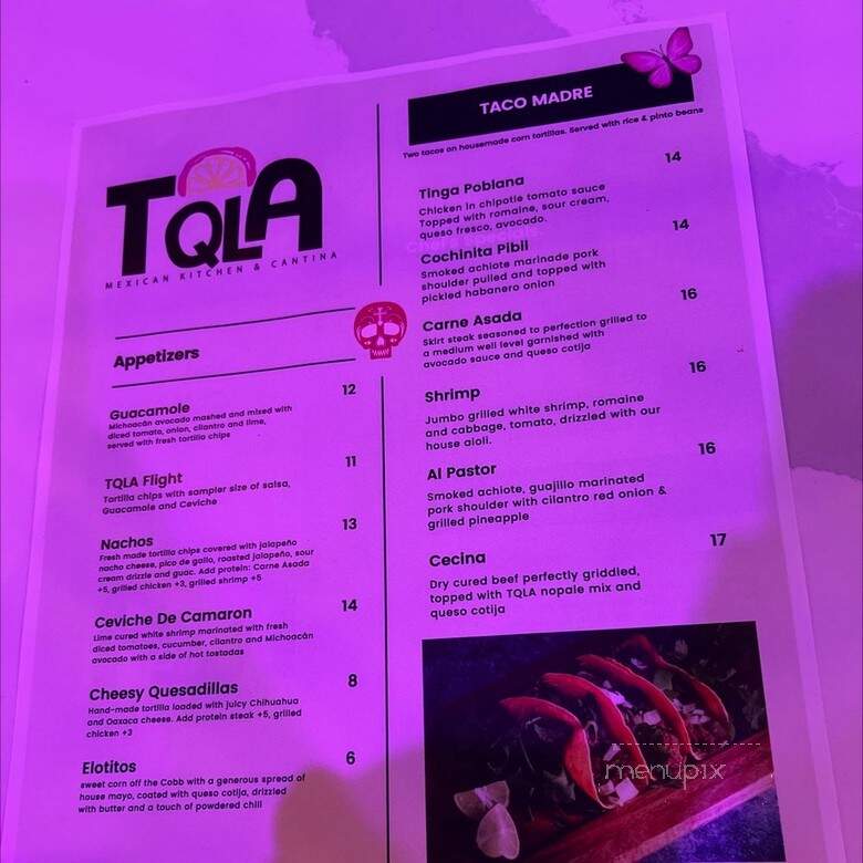 TQLA Mexican Kitchen & Cantina - Westmont, IL menu_pic
