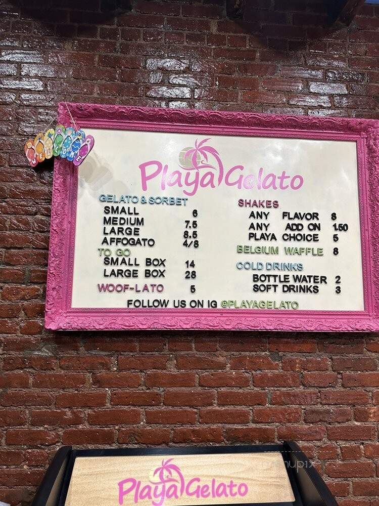 Playa Gelato - Bronx, NY menu_pic