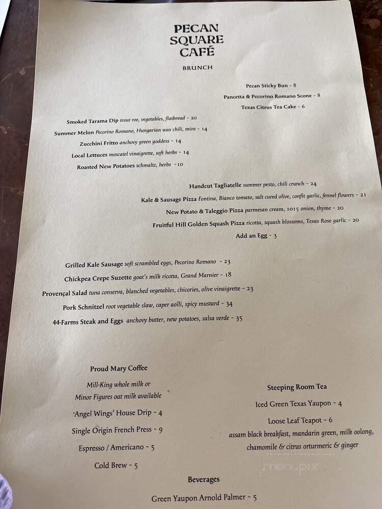 Pecan Square Cafe - Austin, TX menu_pic