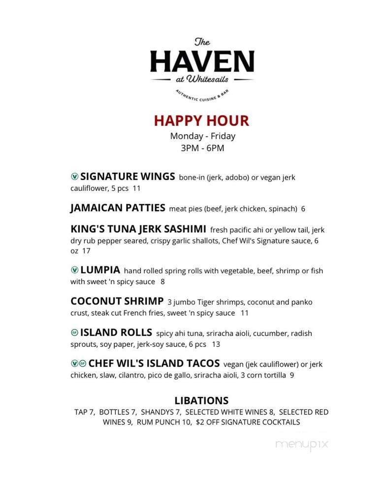The Haven At Whitesails - Oxnard, CA menu_pic