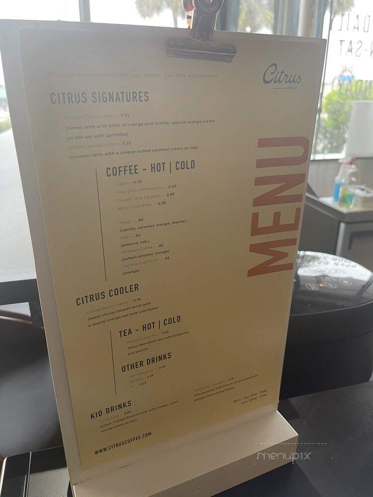 Citrus Coffee - Clermont, FL menu_pic