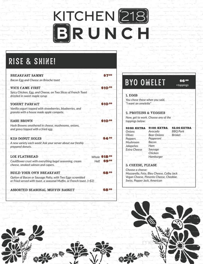 Kitchen 218 - Pulaski, TN menu_pic
