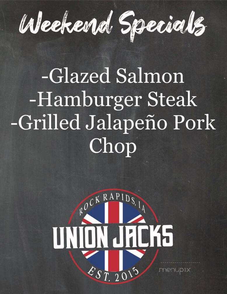 Union Jacks Grill - Rock Rapids, IA menu_pic