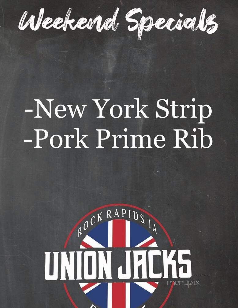 Union Jacks Grill - Rock Rapids, IA menu_pic