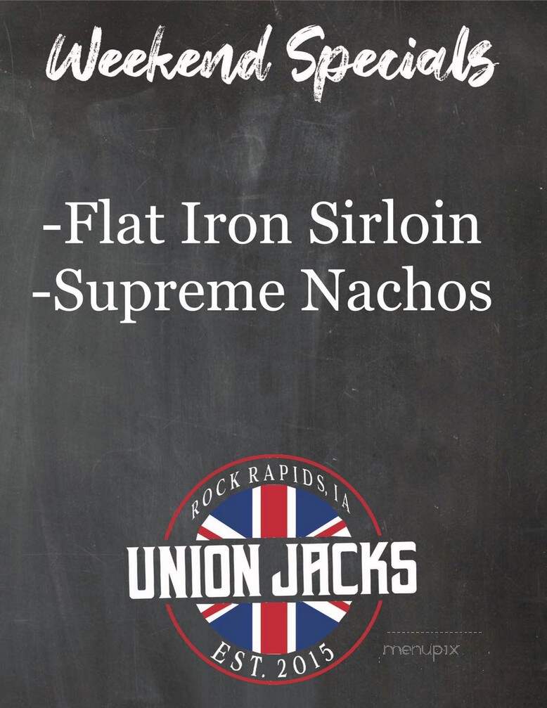 Union Jacks Grill - Rock Rapids, IA menu_pic