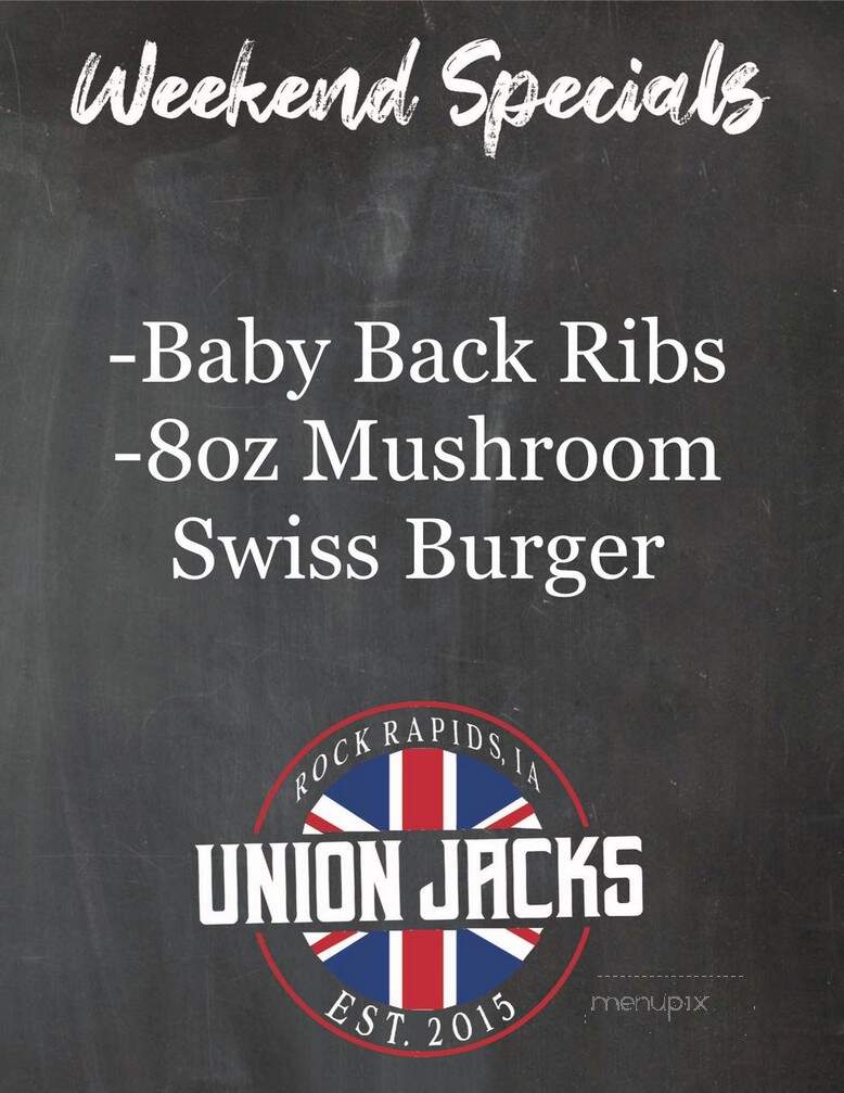 Union Jacks Grill - Rock Rapids, IA menu_pic