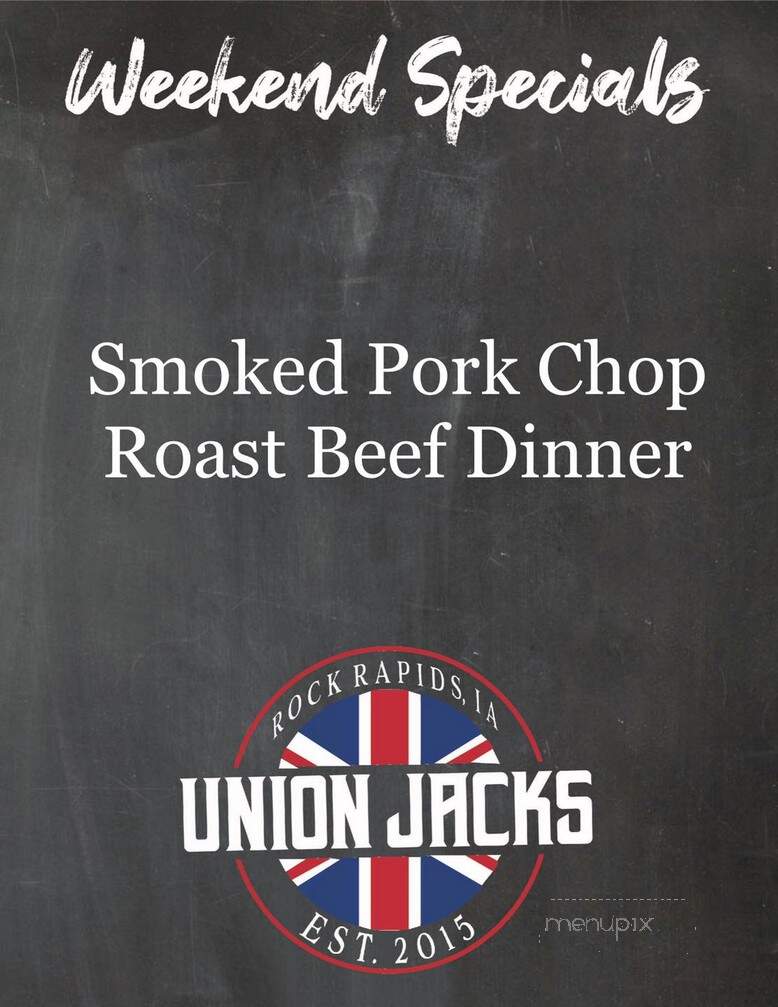 Union Jacks Grill - Rock Rapids, IA menu_pic