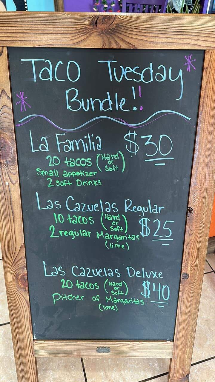 Las Cazuelas - Marshfield, MO menu_pic