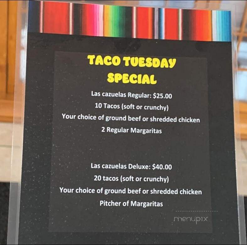 Las Cazuelas - Marshfield, MO menu_pic