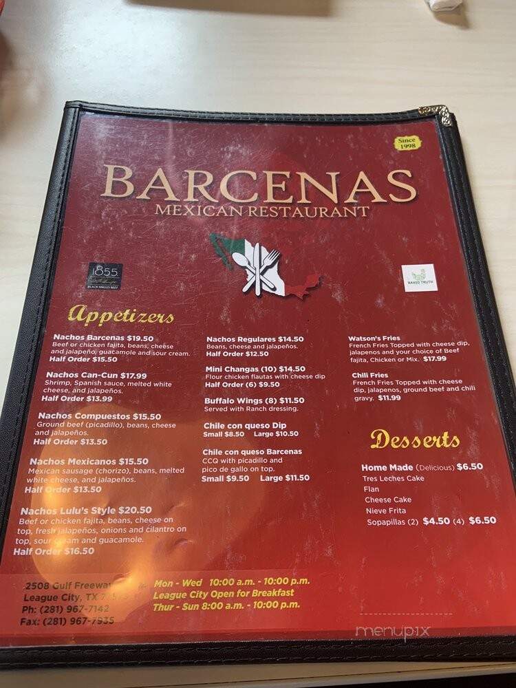 Barcenas Mexican Kitchen - League City, TX