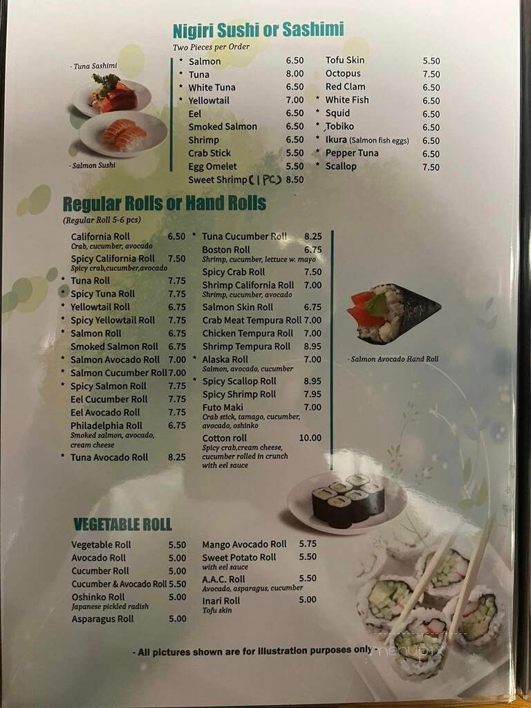 W & Z Asian Bistro & Sushi Bar - Casa Grande, AZ menu_pic
