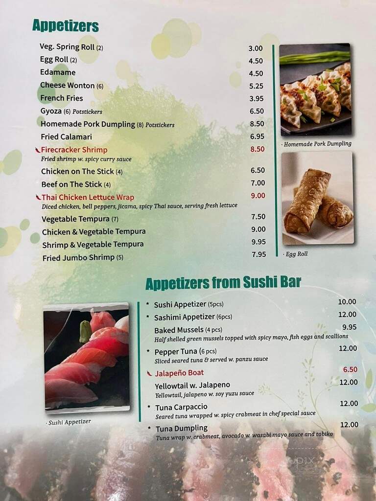 W & Z Asian Bistro & Sushi Bar - Casa Grande, AZ menu_pic