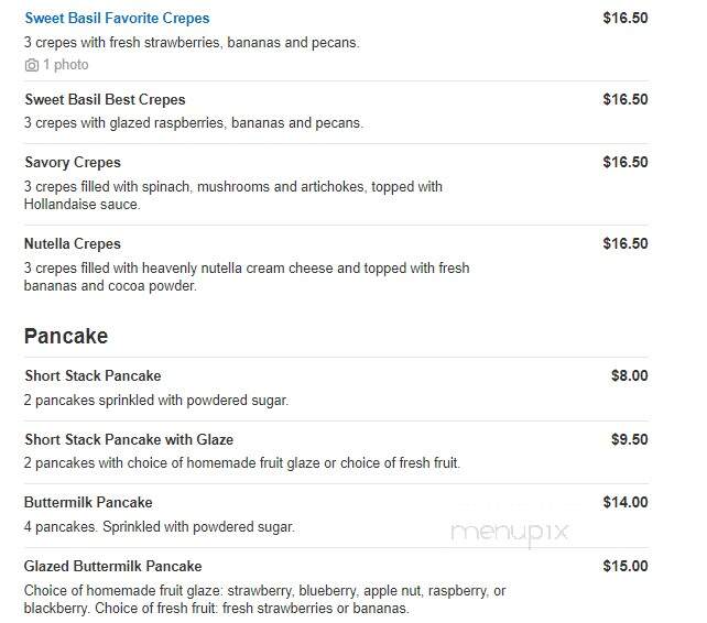 Sweet Basil Cafe - Champaign, IL menu_pic