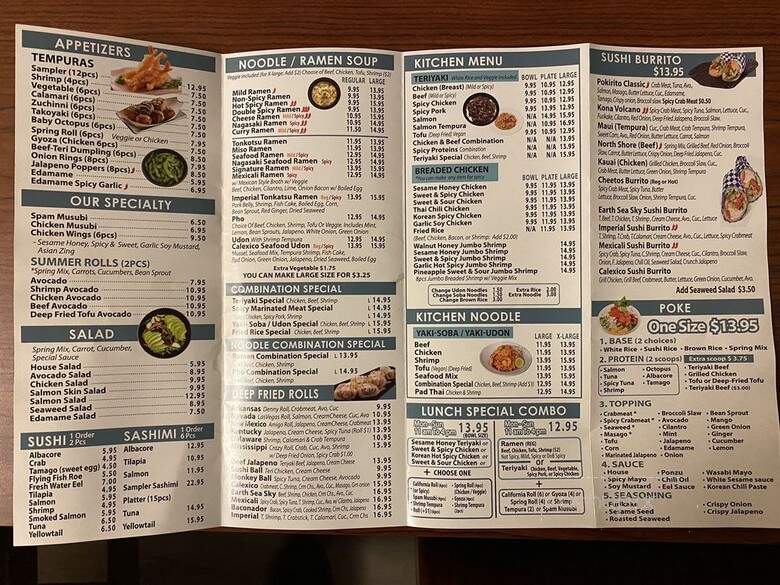 Sushi & Noodle - El Centro, CA menu_pic