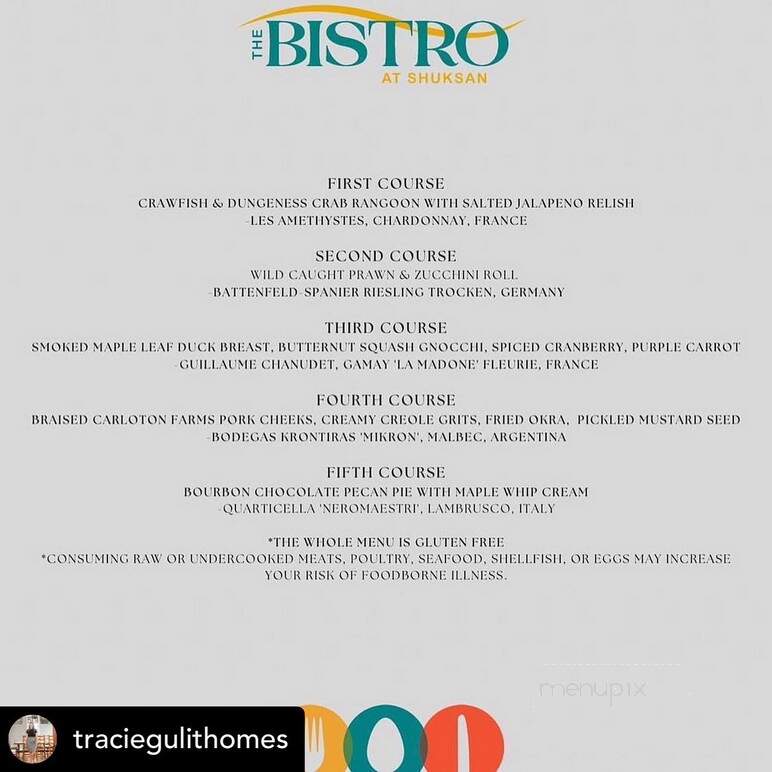 The Bistro at Shuksan - Bellingham, WA menu_pic
