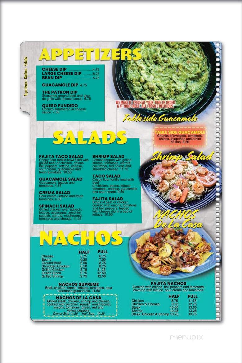 The Patron Mexican Restaurant - Madisonville, KY menu_pic