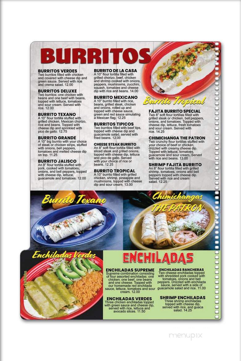 The Patron Mexican Restaurant - Madisonville, KY menu_pic