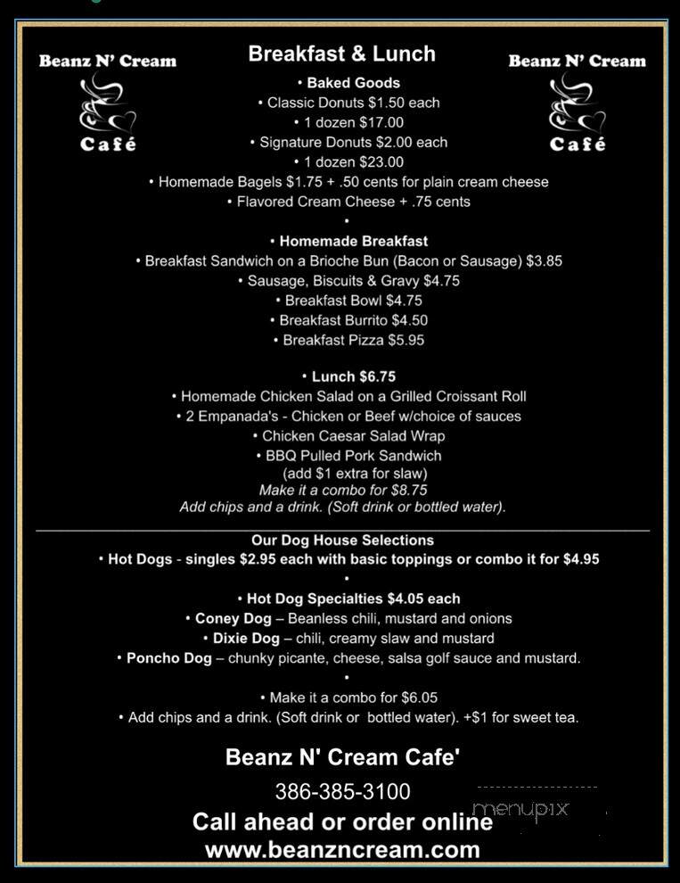 Beanz 'N Cream Cafe - San Mateo, FL