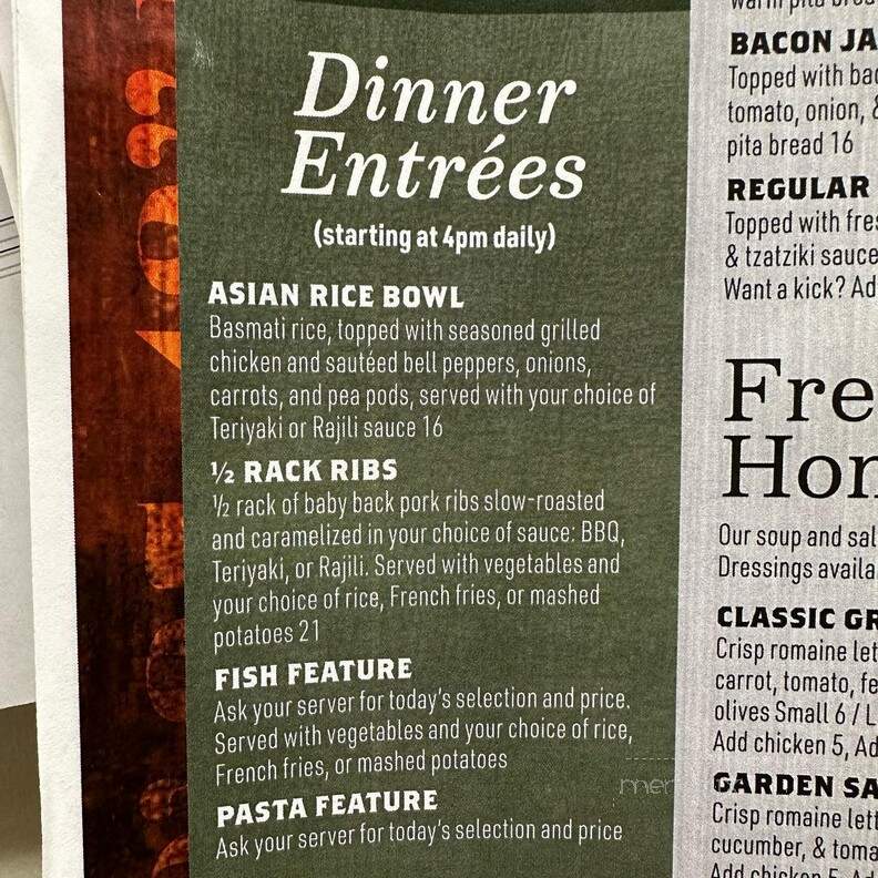 Powell's on Round Lake - Hayward, WI menu_pic