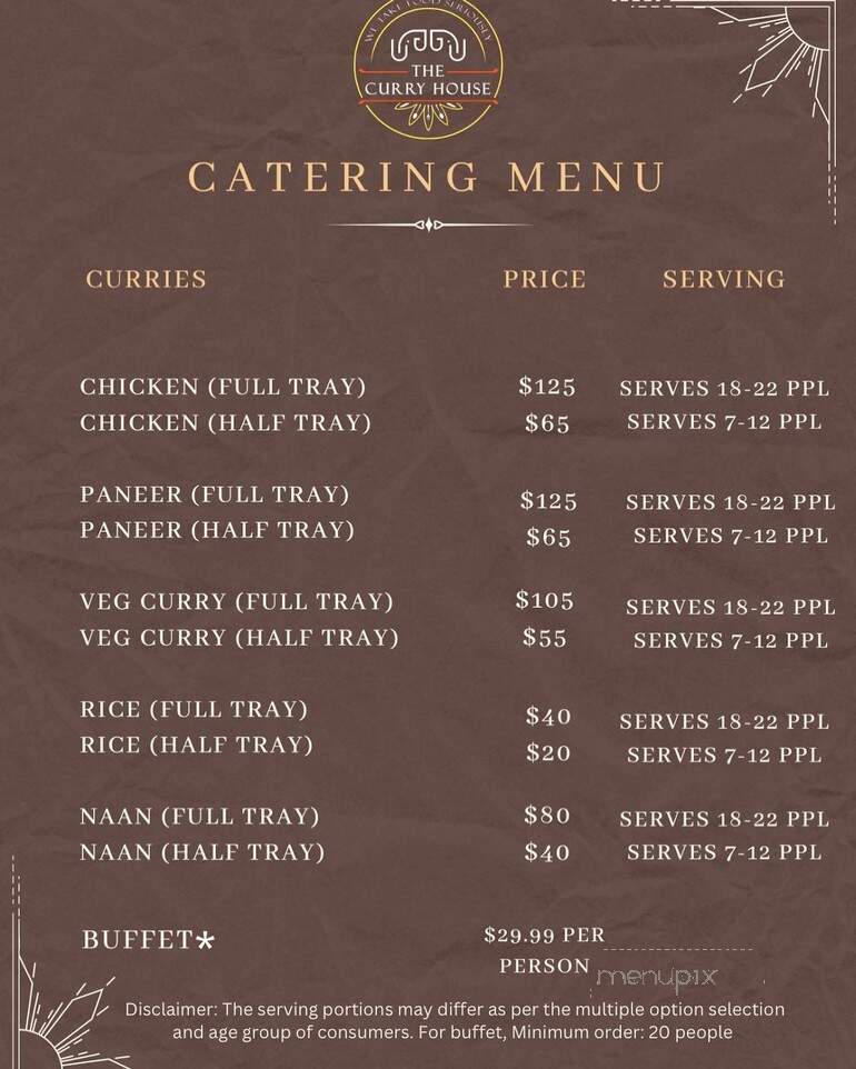 The Curry House - Bancroft, ON menu_pic