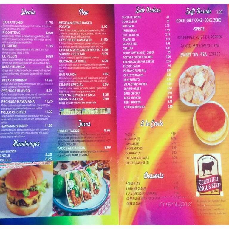 Toros Cantina and Grills - Rainsville, AL menu_pic