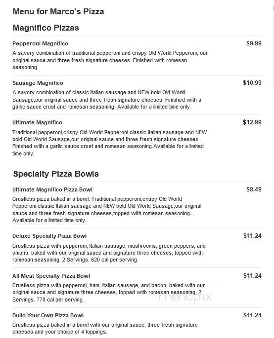 Marco's Pizza - Wilson, NC menu_pic