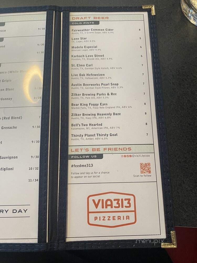 Via 313 Pizza - Round Rock, TX menu_pic