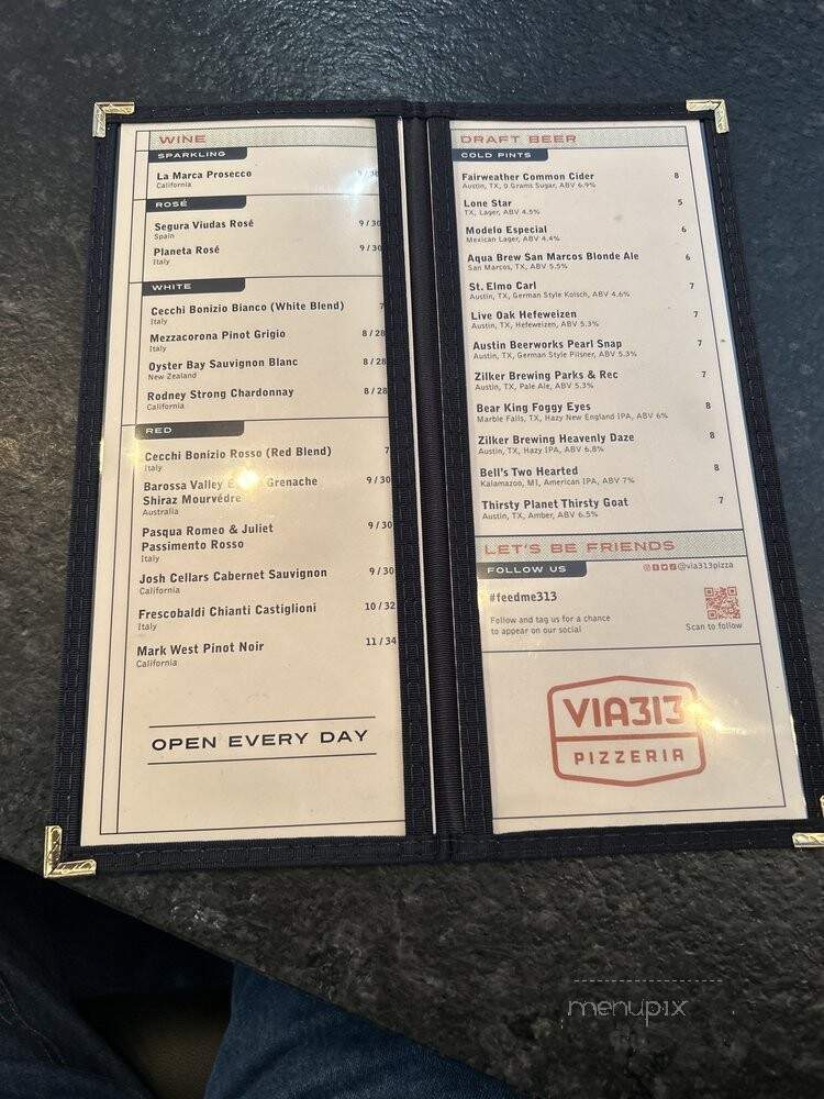 Via 313 Pizza - Round Rock, TX menu_pic