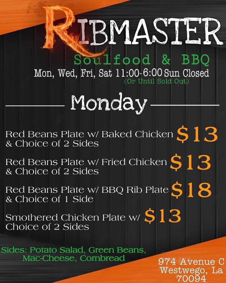 RibMaster Soul Food & BBQ - Westwego, LA