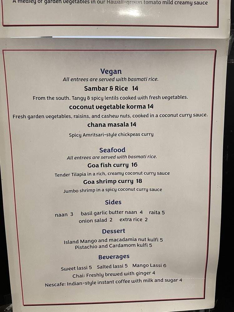 Desi's Indian Curry - Honolulu, HI