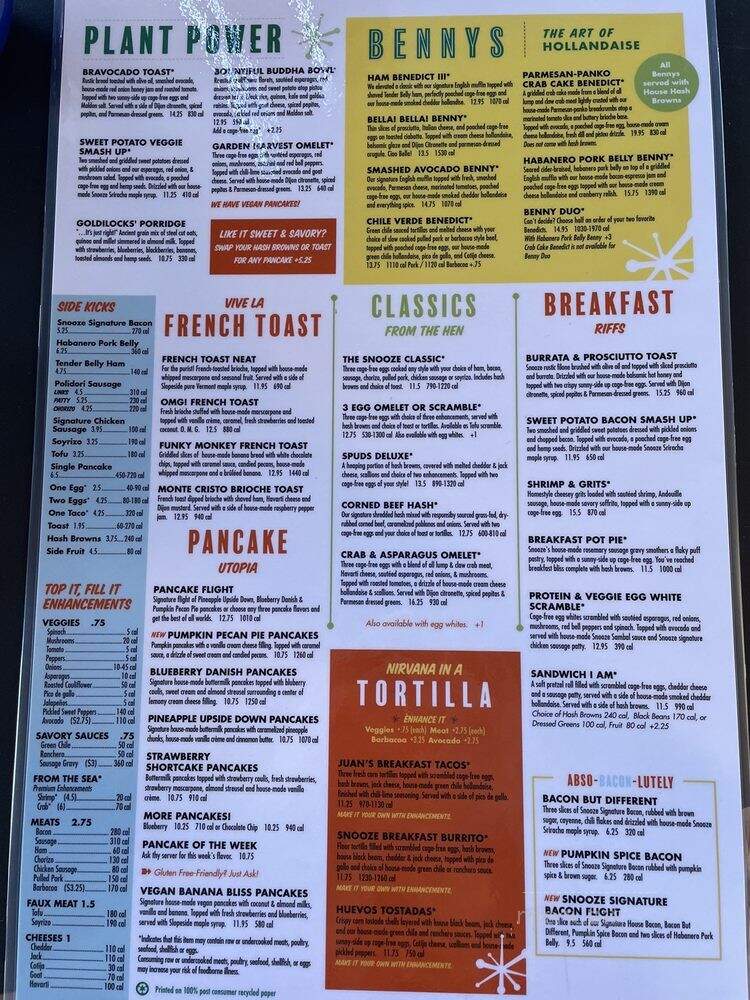 Snooze, an A.M. Eatery - Tucson, AZ menu_pic
