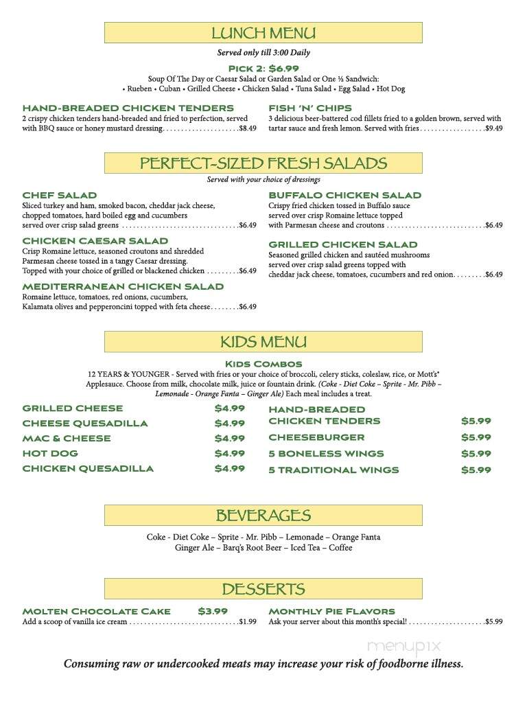 Finnegan's Grille & Pub - Port Charlotte, FL menu_pic