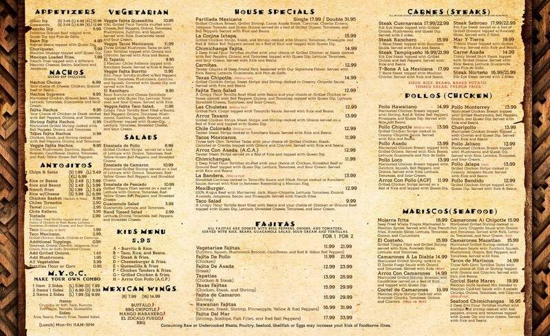 Jalapenos Mexican Restaurant - New Martinsville, WV menu_pic