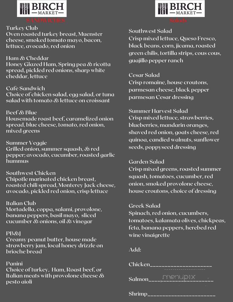 Birch Market - O'Fallon, IL menu_pic