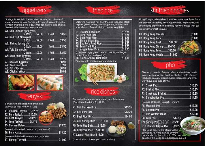 Yummi Teriyaki & Pho - Bremerton, WA menu_pic