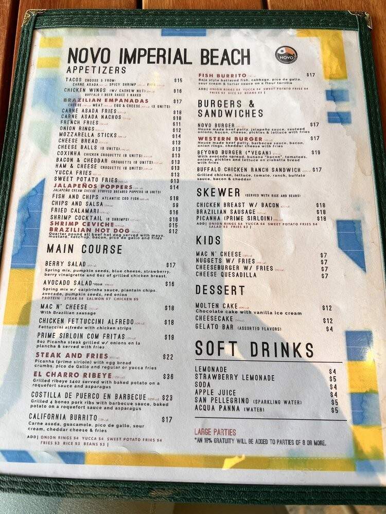Novo Brazil Brewing - Imperial Beach, CA menu_pic