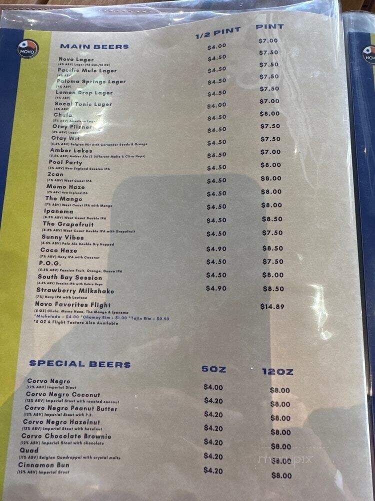 Novo Brazil Brewing - Imperial Beach, CA menu_pic