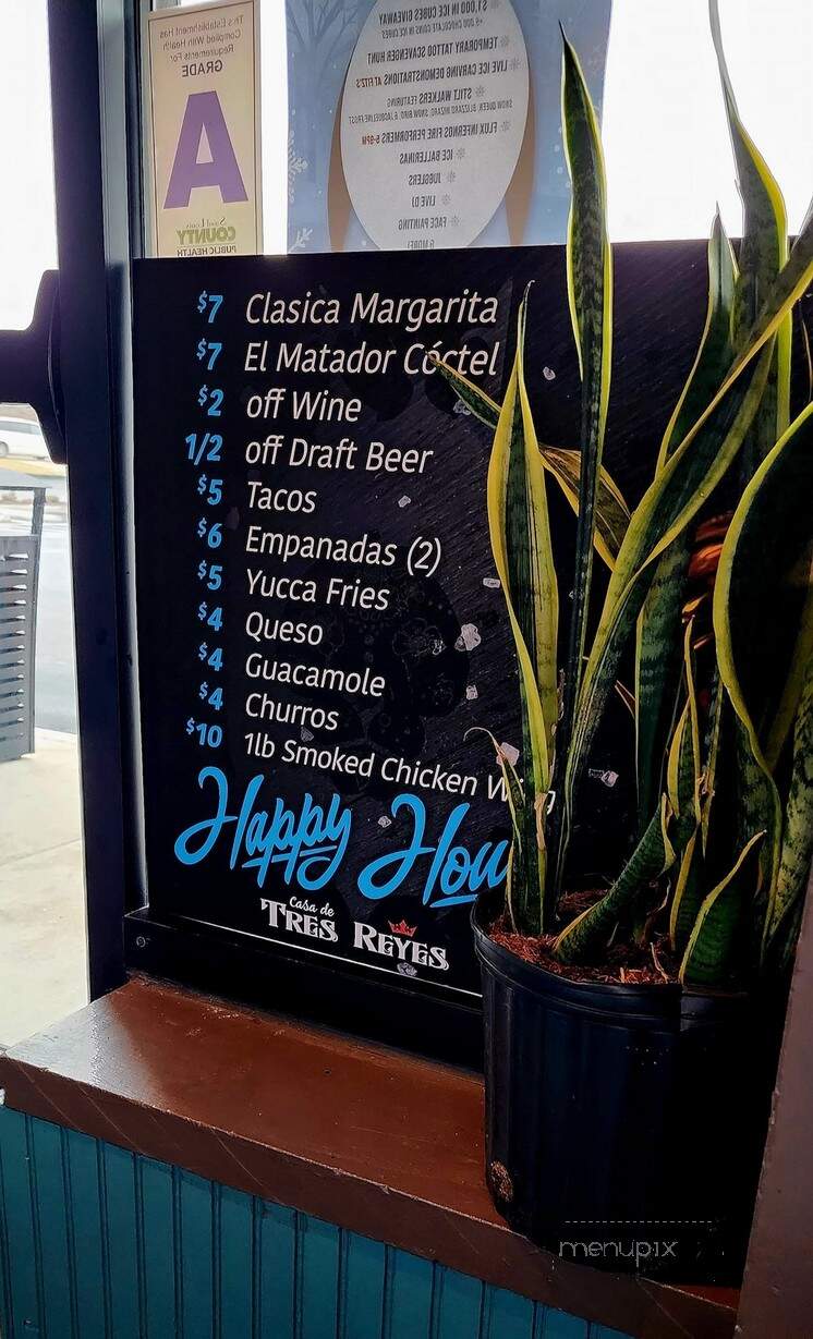 Casa de Tres Reyes - Des Peres, MO menu_pic